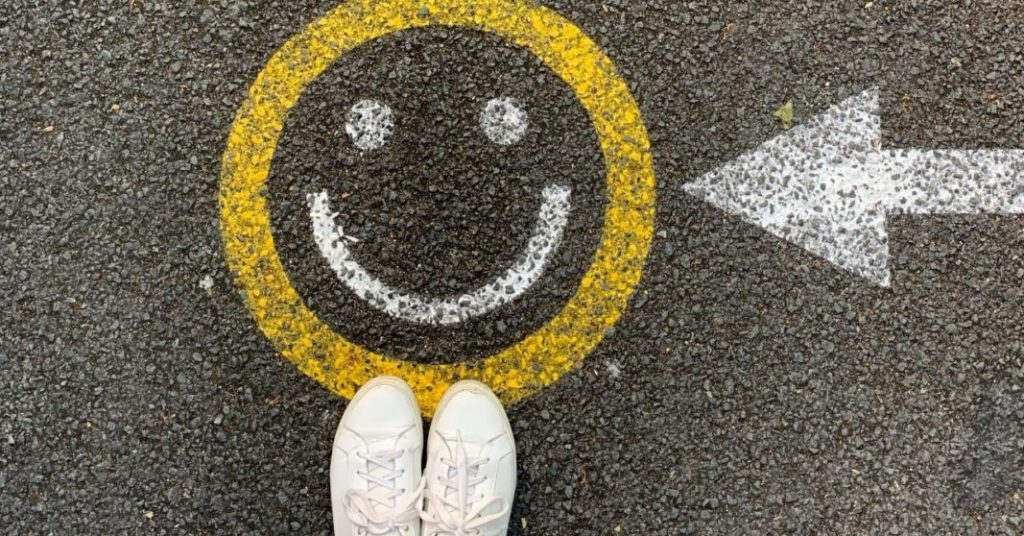 Smiley auf der Straße